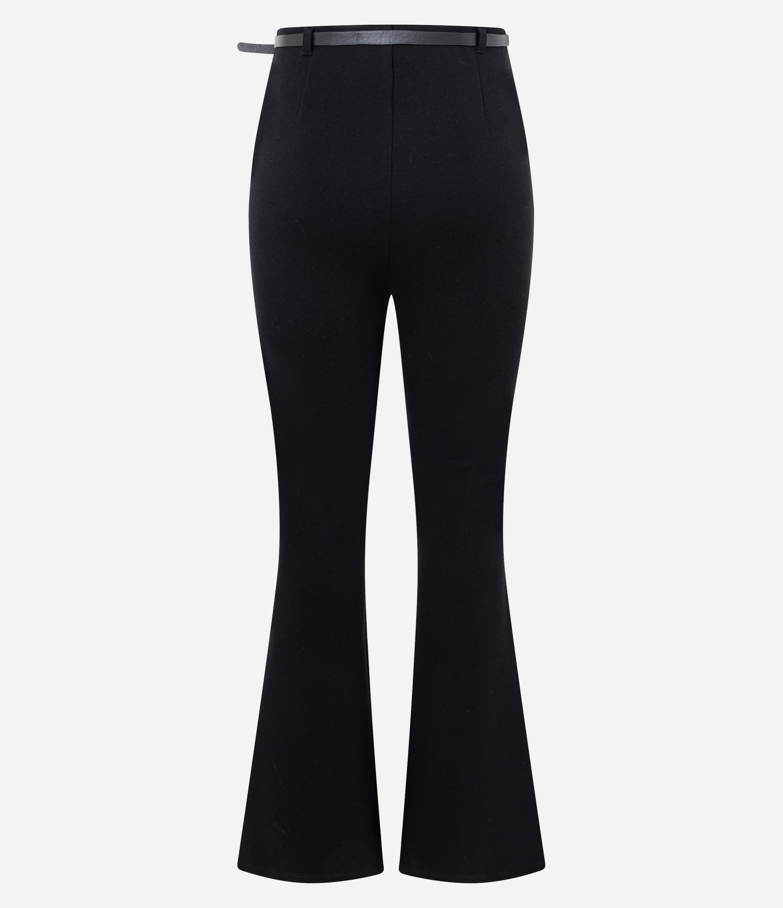Calça Flare em Ponto Roma com Cinto Preto 2
