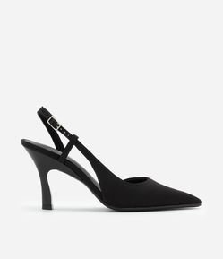 Sapato Scarpin Slingback com Abertura Lateral