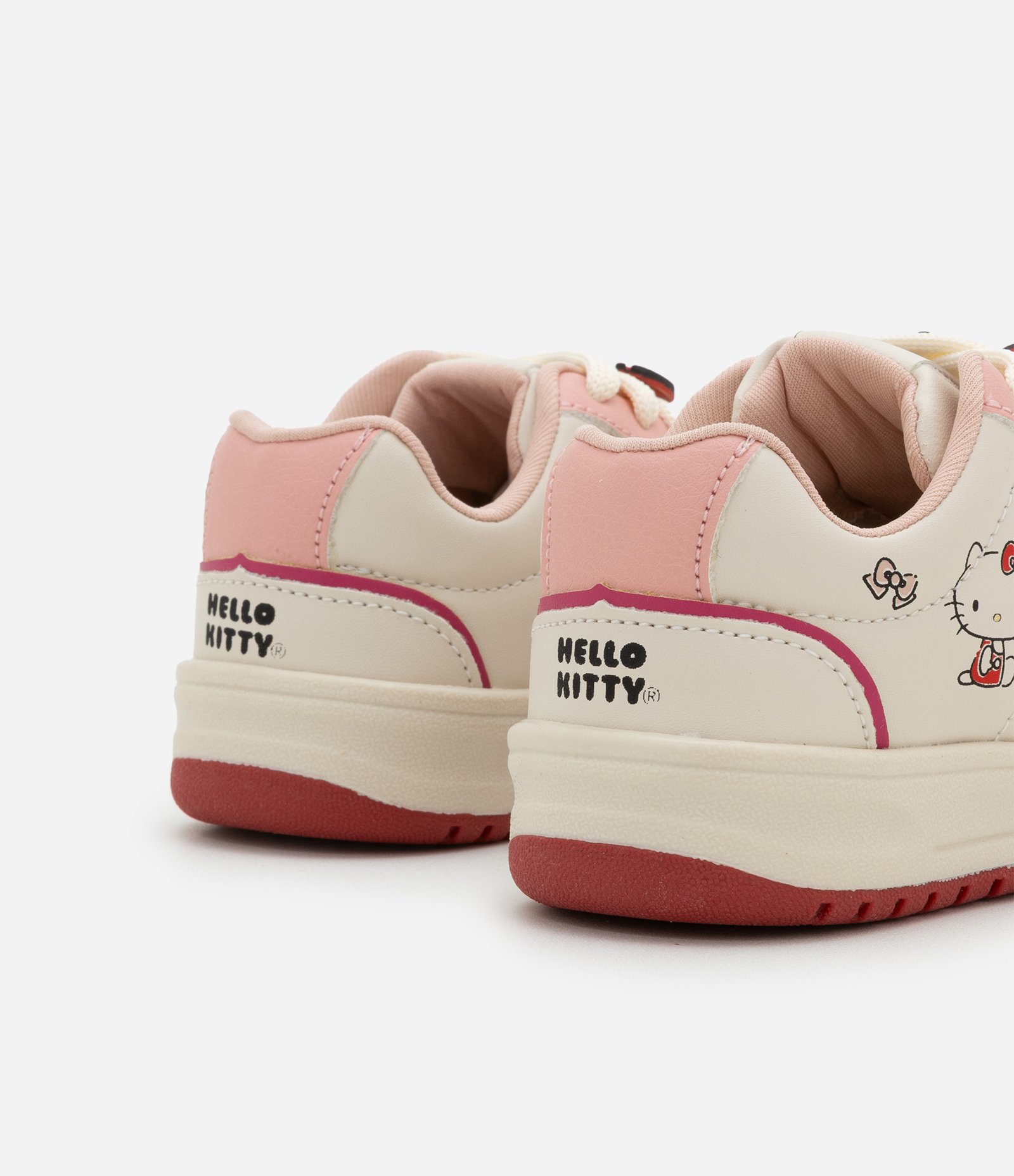 Tênis Infantil em PU com Estampa Hello Kitty - Tam 20 ao 27 Rosa/Branco 4