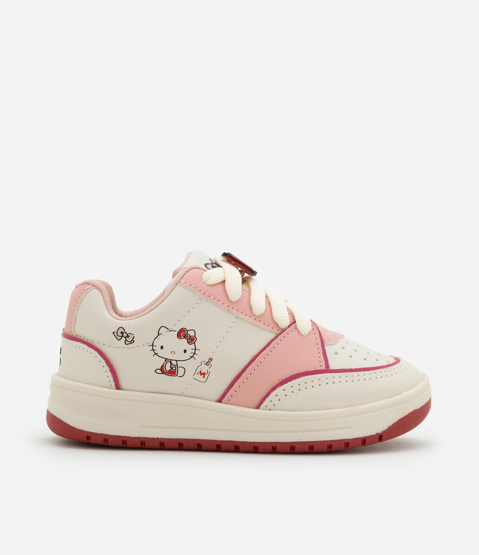 Tênis Infantil em PU com Estampa Hello Kitty - Tam 20 ao 27 Rosa/Branco 5