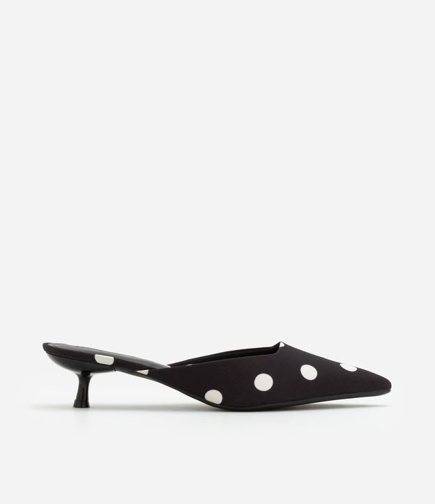 Sapato Mule com Estampa Poá