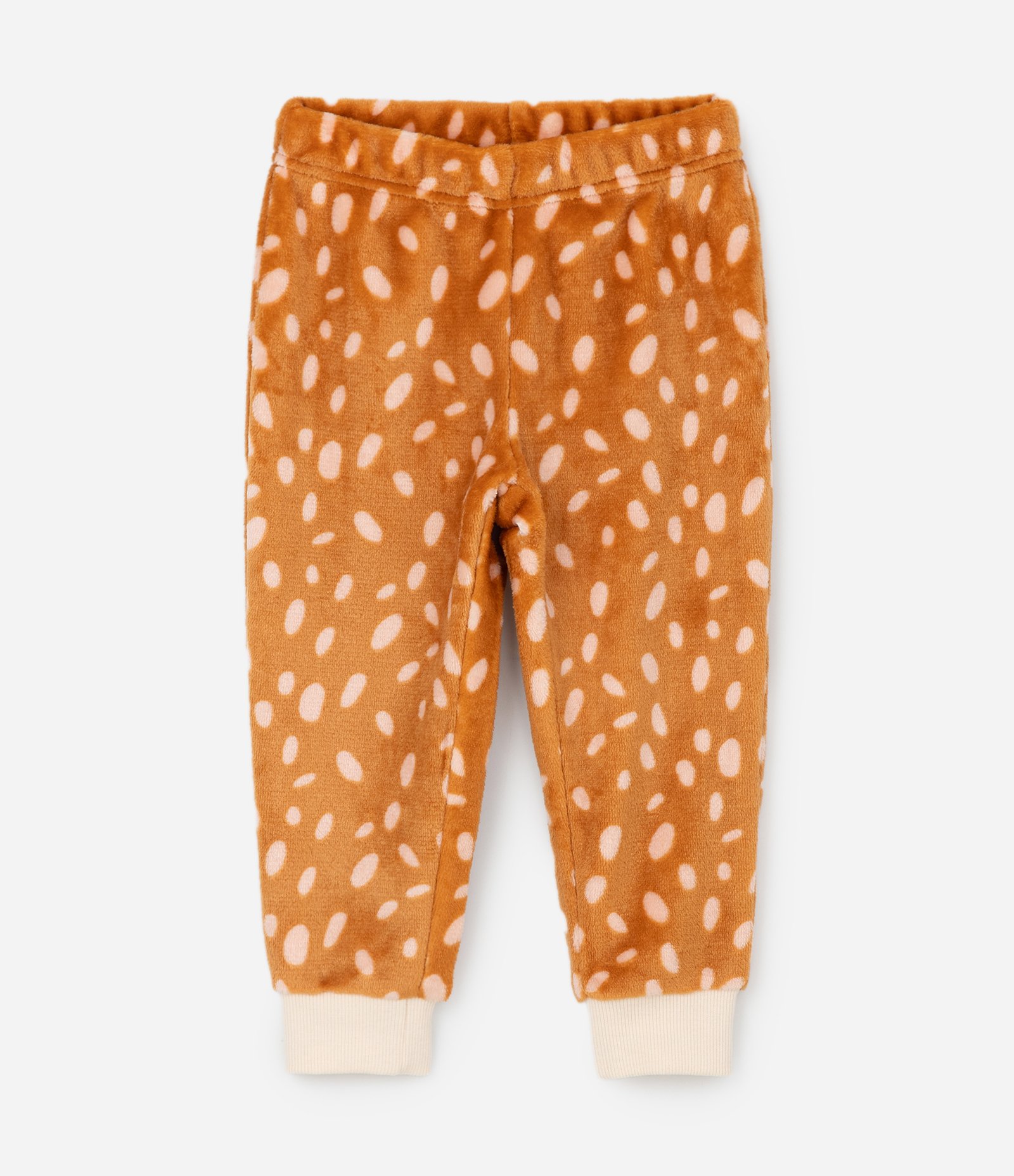 Pijama Infantil em Fleece com Animais Aplicados – Tam 1 a 4 Anos Caramelo/Bege 4