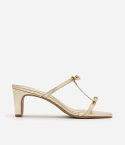 Sandália Mule com Tiras Finas e Lacinhos