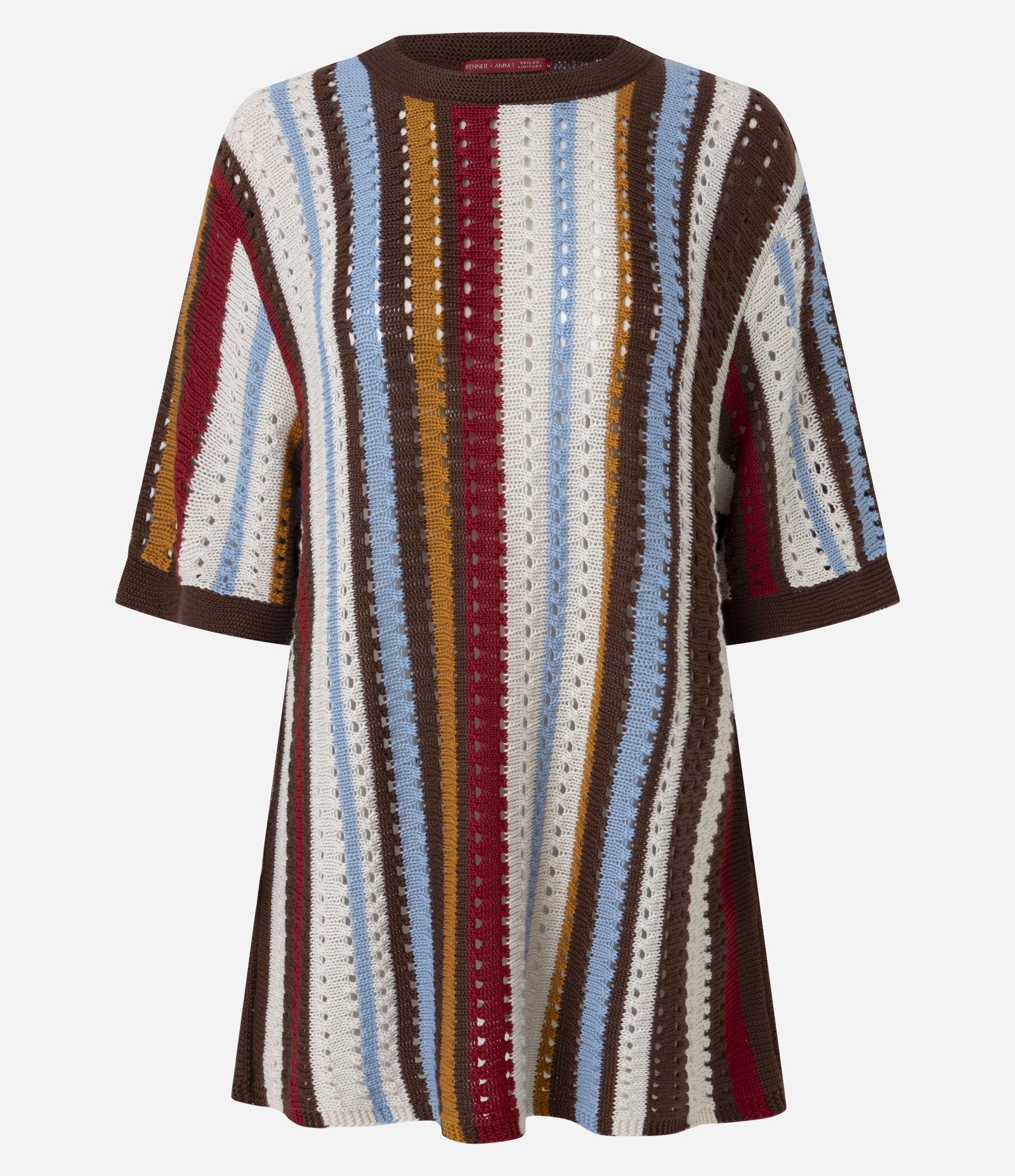 Blusa em Tricô com Listras Variadas Multicores 9