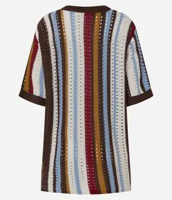 Blusa em Tricô com Listras Variadas