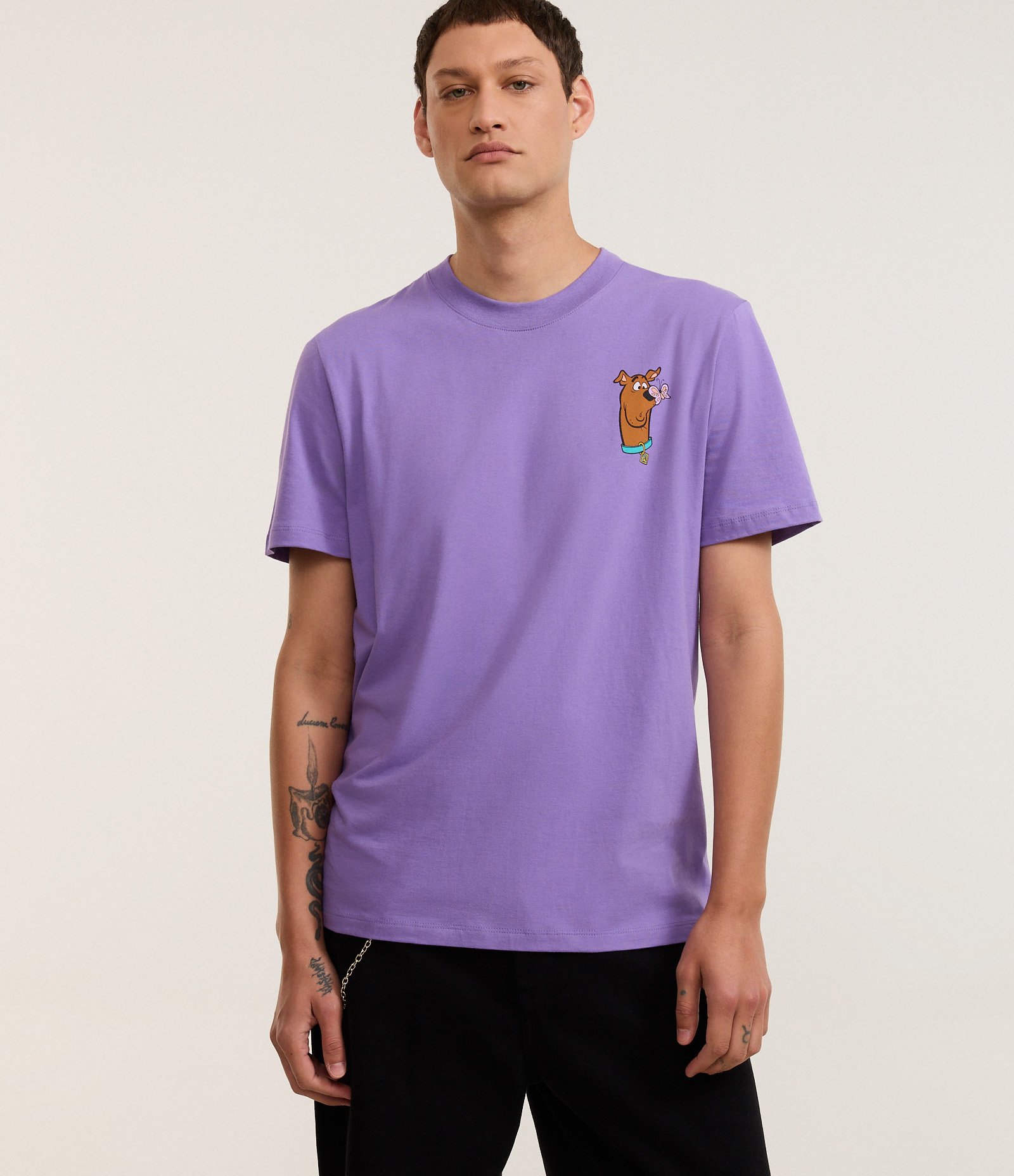 Camiseta Comfort em Meia Malha com Estampa Scooby Doo Lilás 2