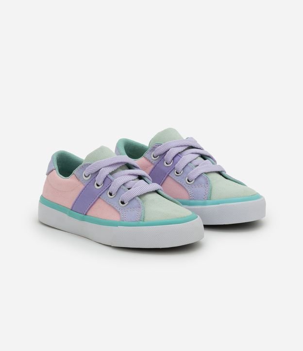 Tênis Casual Infantil com Recortes Contrastantes - Tam 20 ao 27