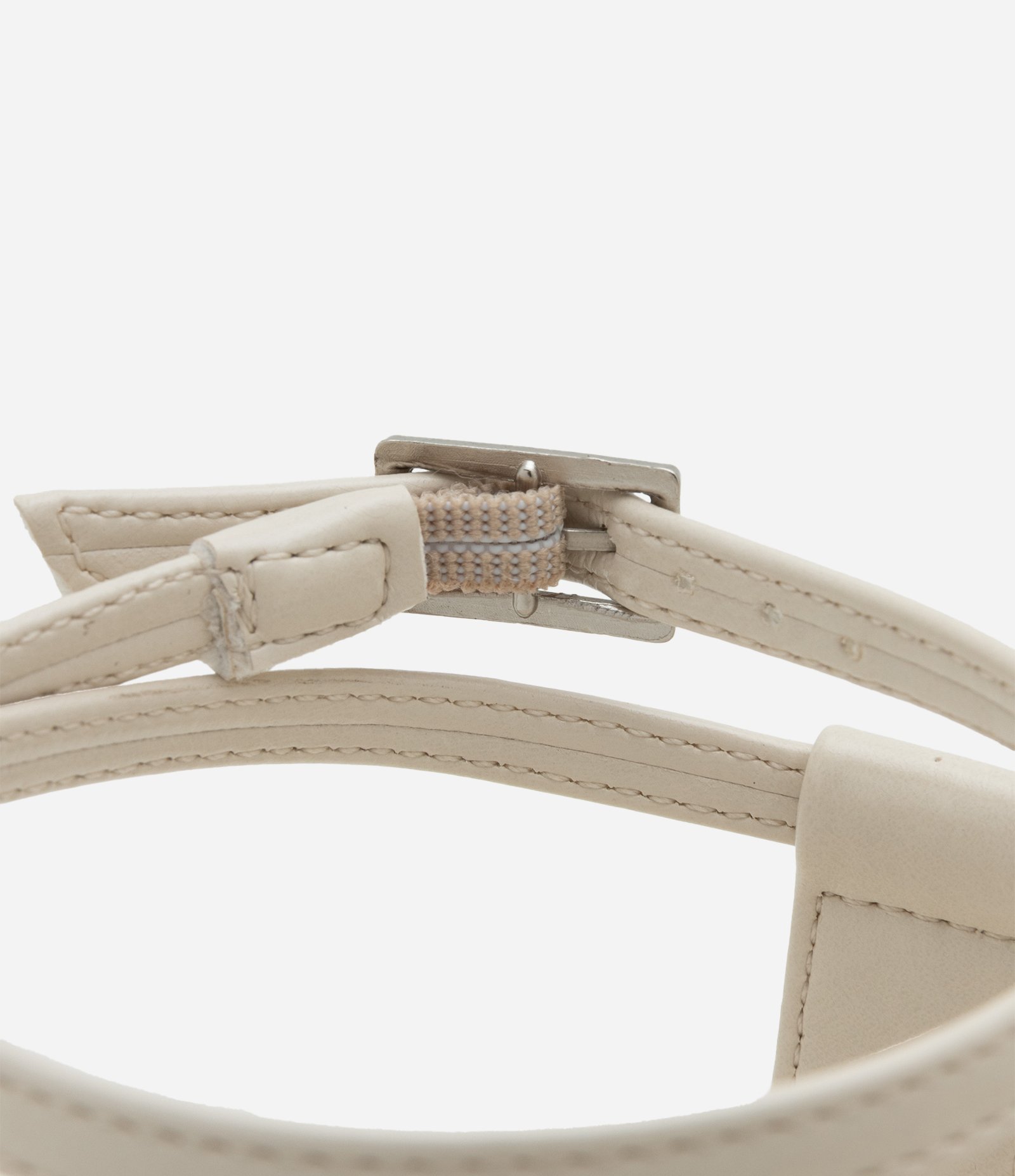 Sandália Rasteira Flatform em PU com Dedal de Metal Off White 3