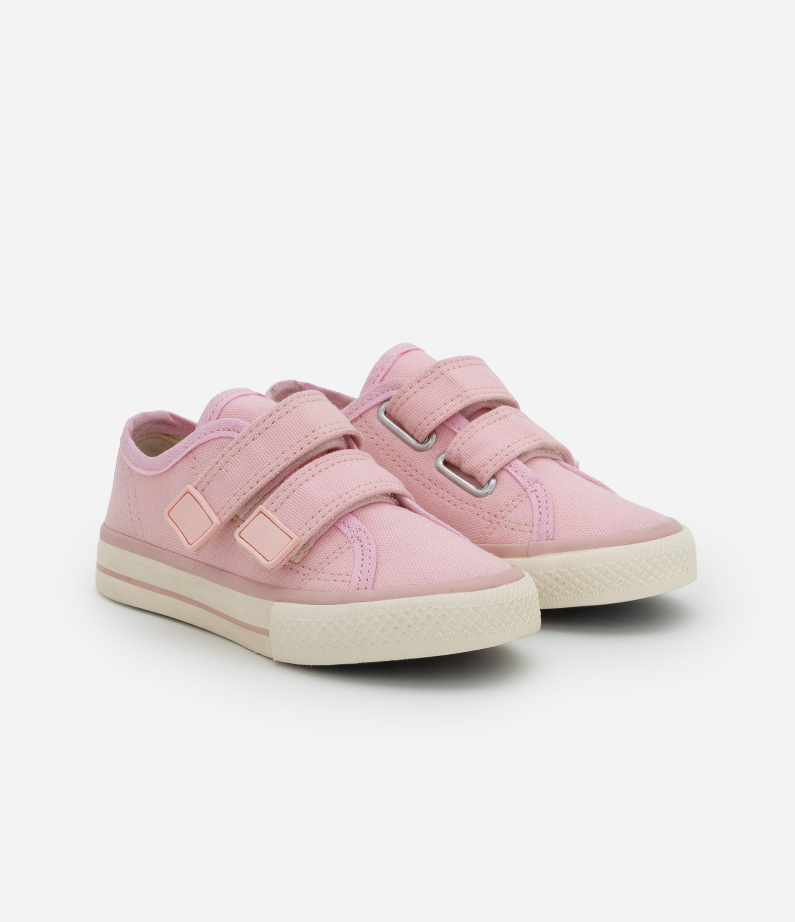 Tênis Casual Infantil com Tiras de Velcro - Tam20 ao 27 Rosa 1