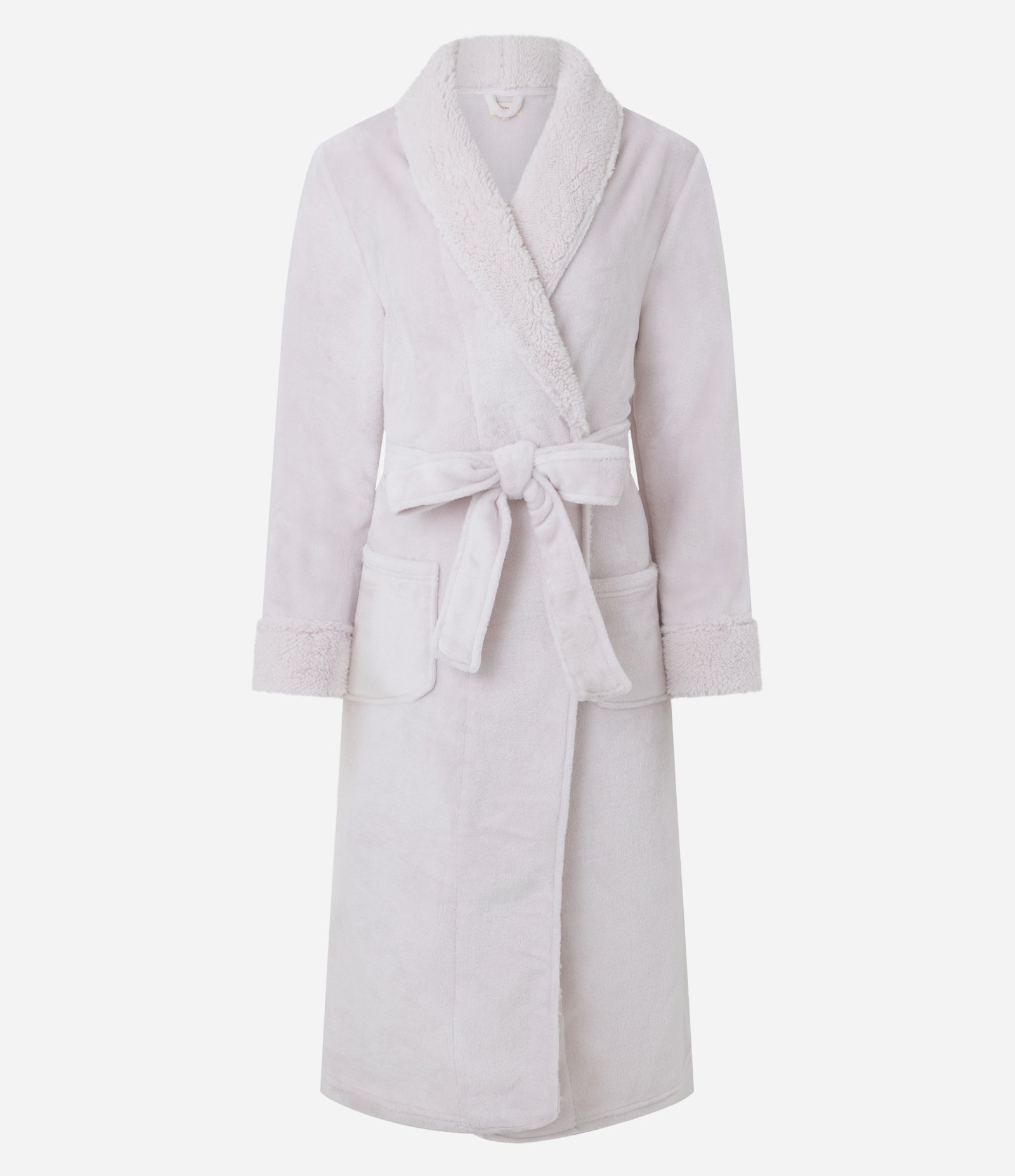 Robe Longo em Sherpa com Bolsos Rosa 3