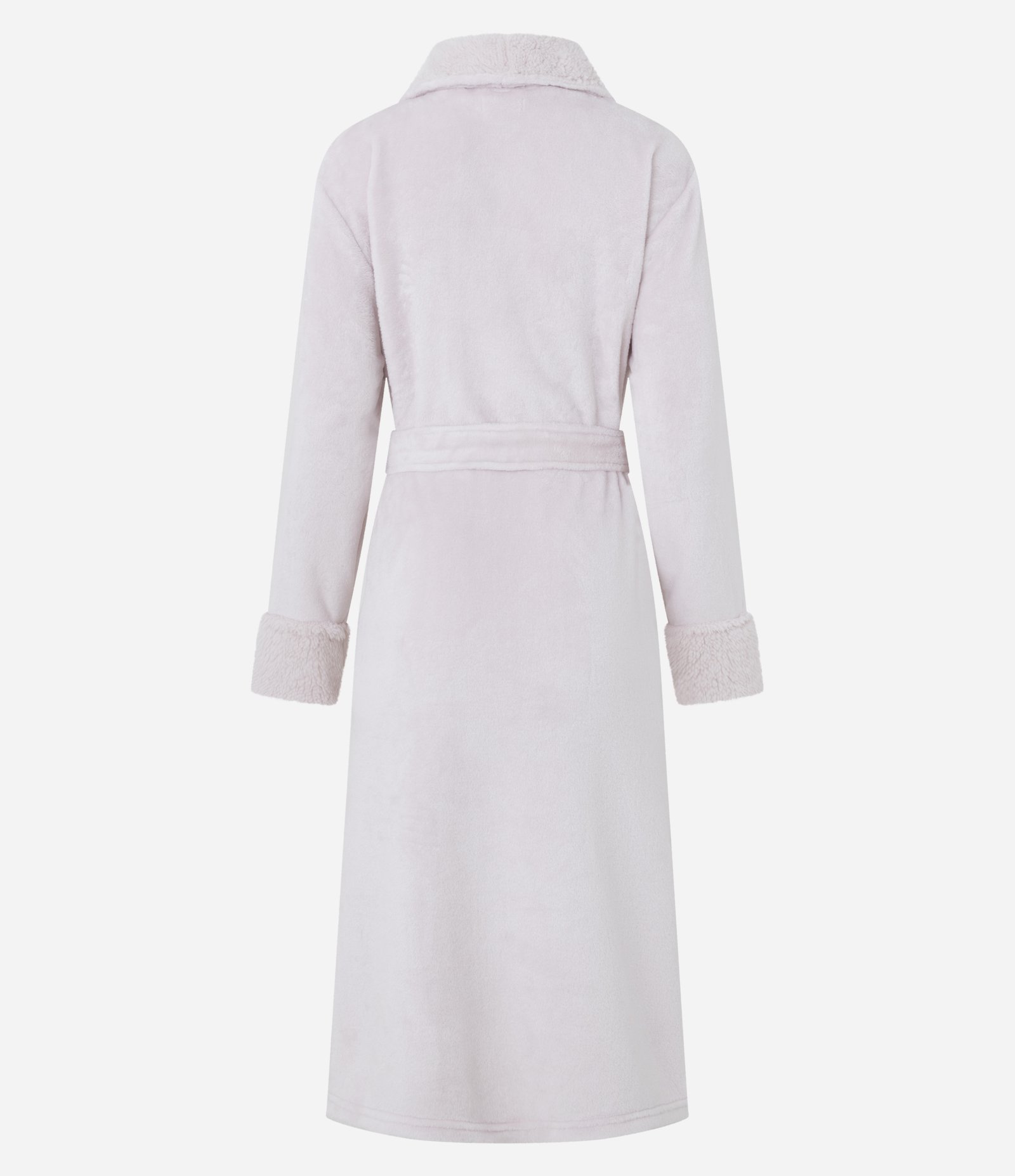 Robe Longo em Sherpa com Bolsos Rosa 5