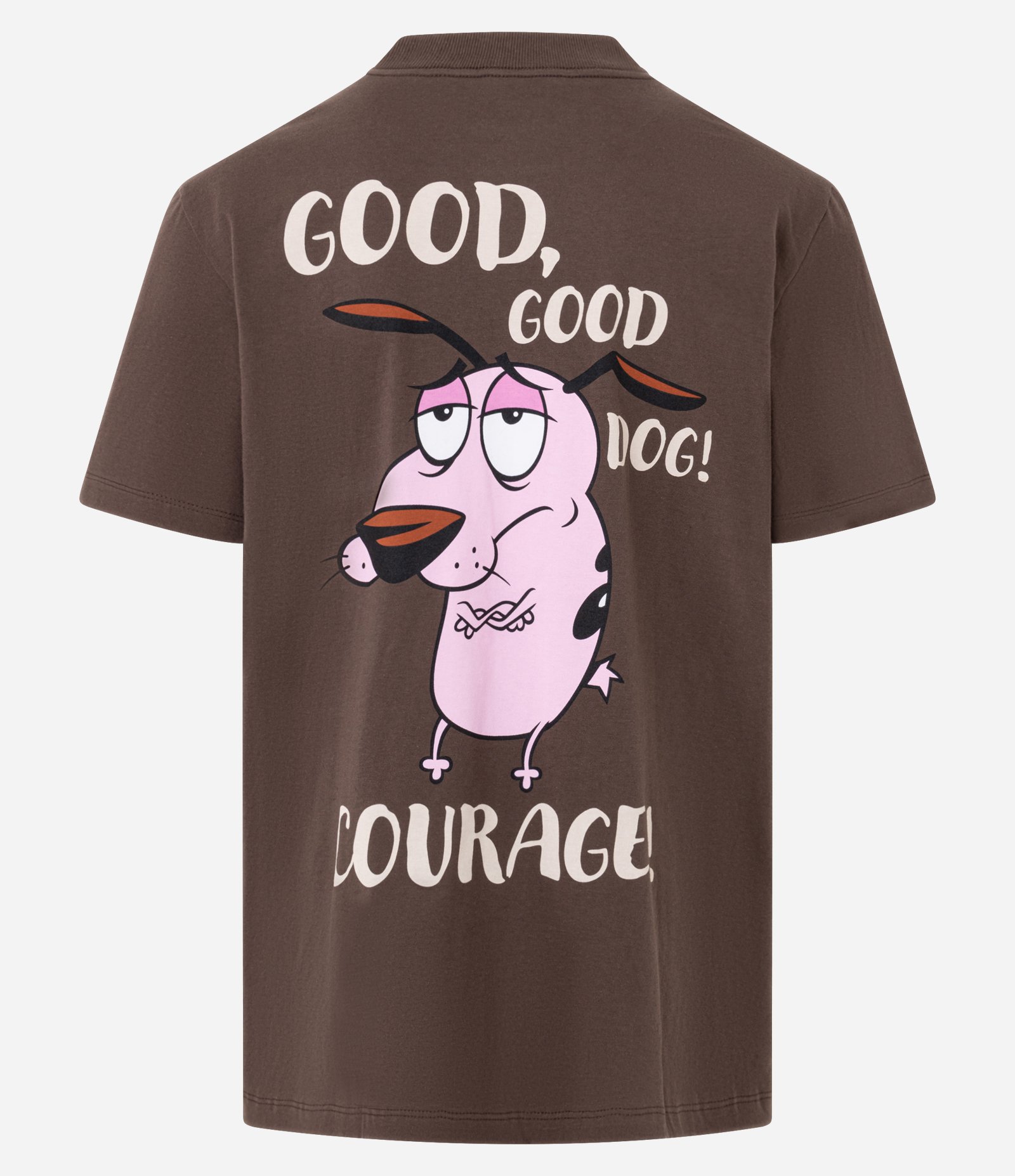Camiseta Comfort em Algodão com Estampado Coragem O Cão Covarde Marrom 2