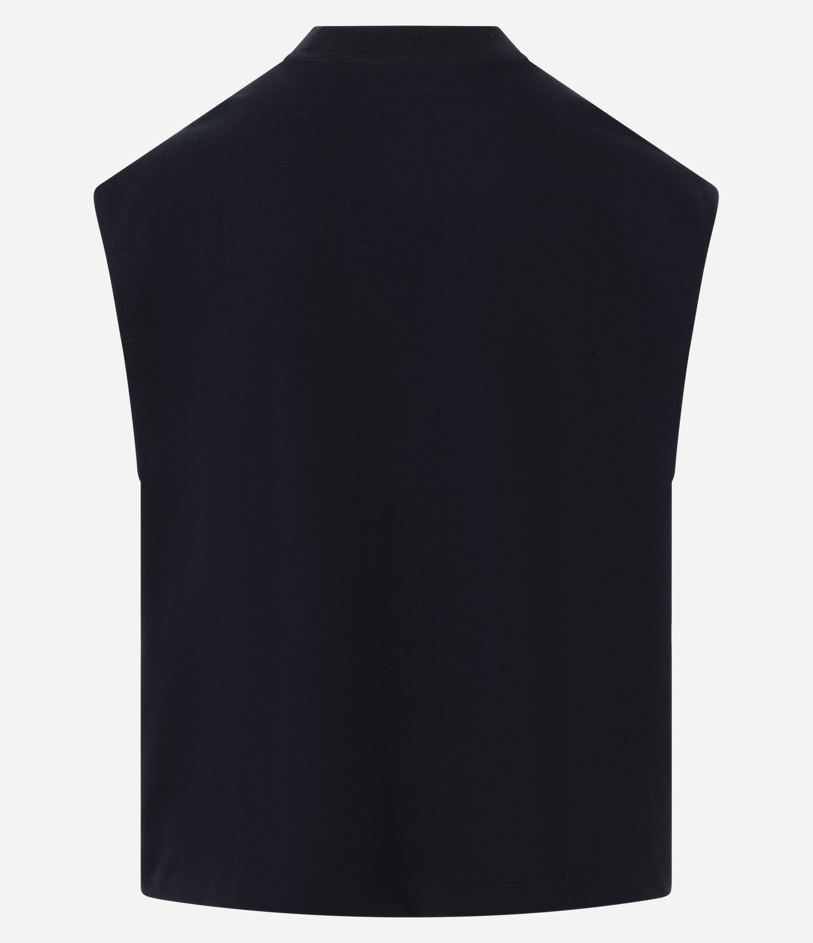 Regata Boxy em Meia Malha com Estampa Lettering Frontal Preto 5