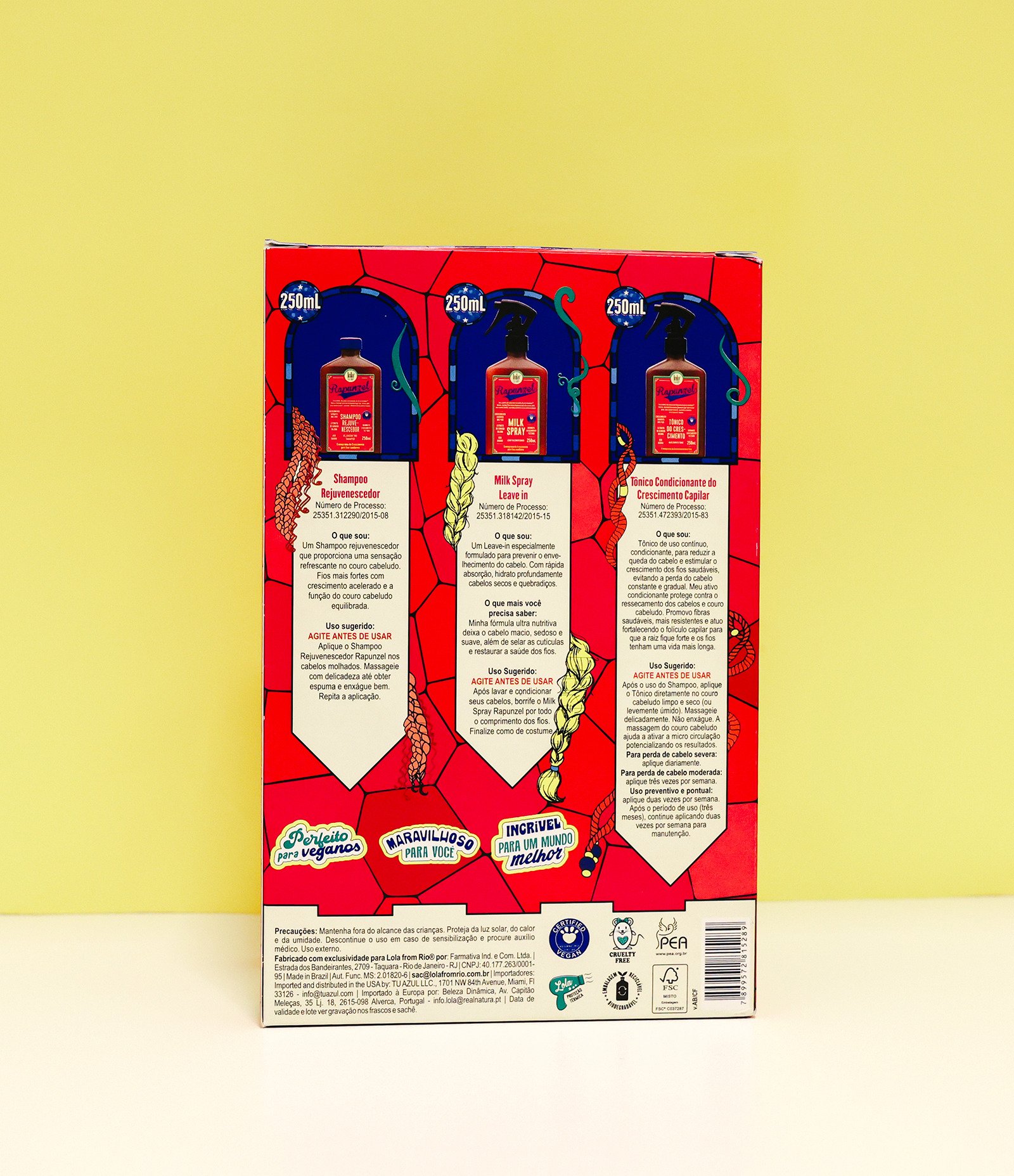 Kit Shampoo Rejuvenescedor + Milk Spray + Tonico do Crescimento Rapunzel Lola from Rio KIT 2