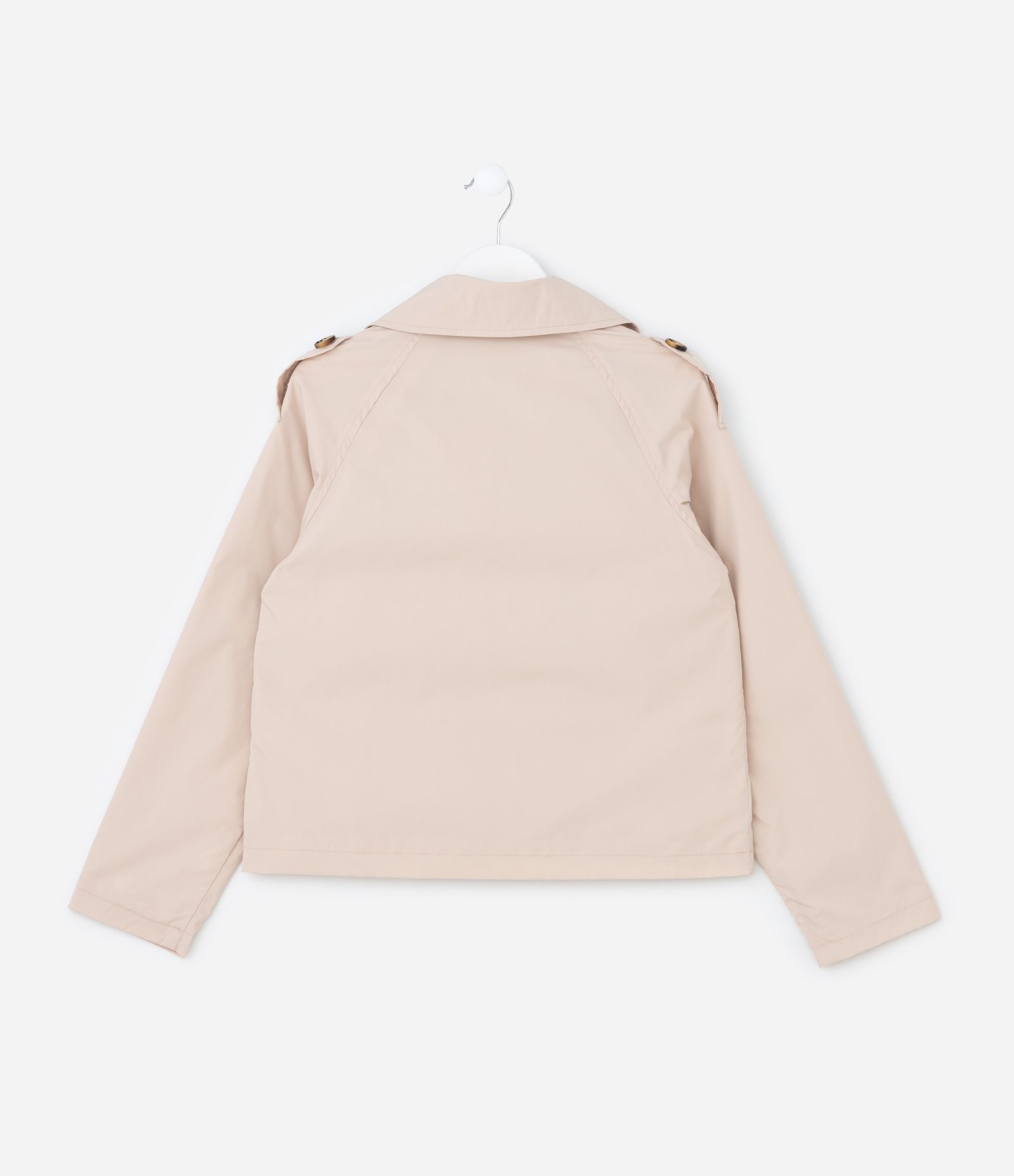 Jaqueta Infantil em Alfaiataria com Botões Frontais – Tam 5 a 14 Anos Bege Claro 2
