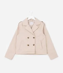 Jaqueta Infantil em Alfaiataria com Botões Frontais – Tam 5 a 14 Anos