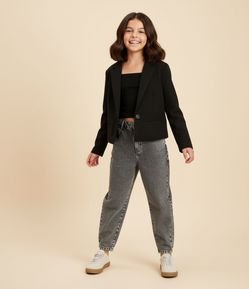 Blazer Infantil em Alfaiataria com Lapela Clássica – Tam 5 a 14 Anos