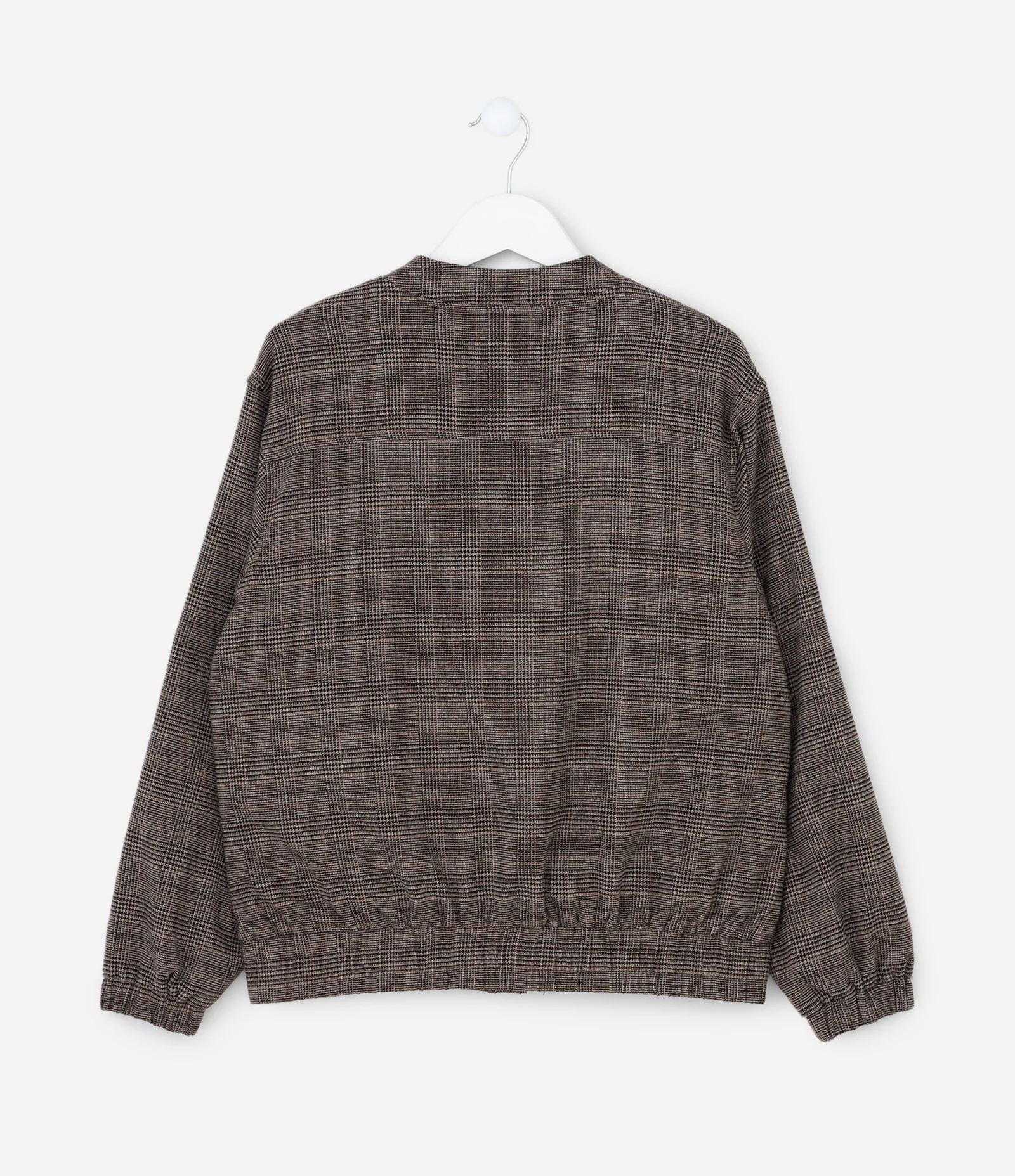 Jaqueta Infantil Bomber em Oxford Xadrez – Tam 5 a 14 Anos Marrom 2