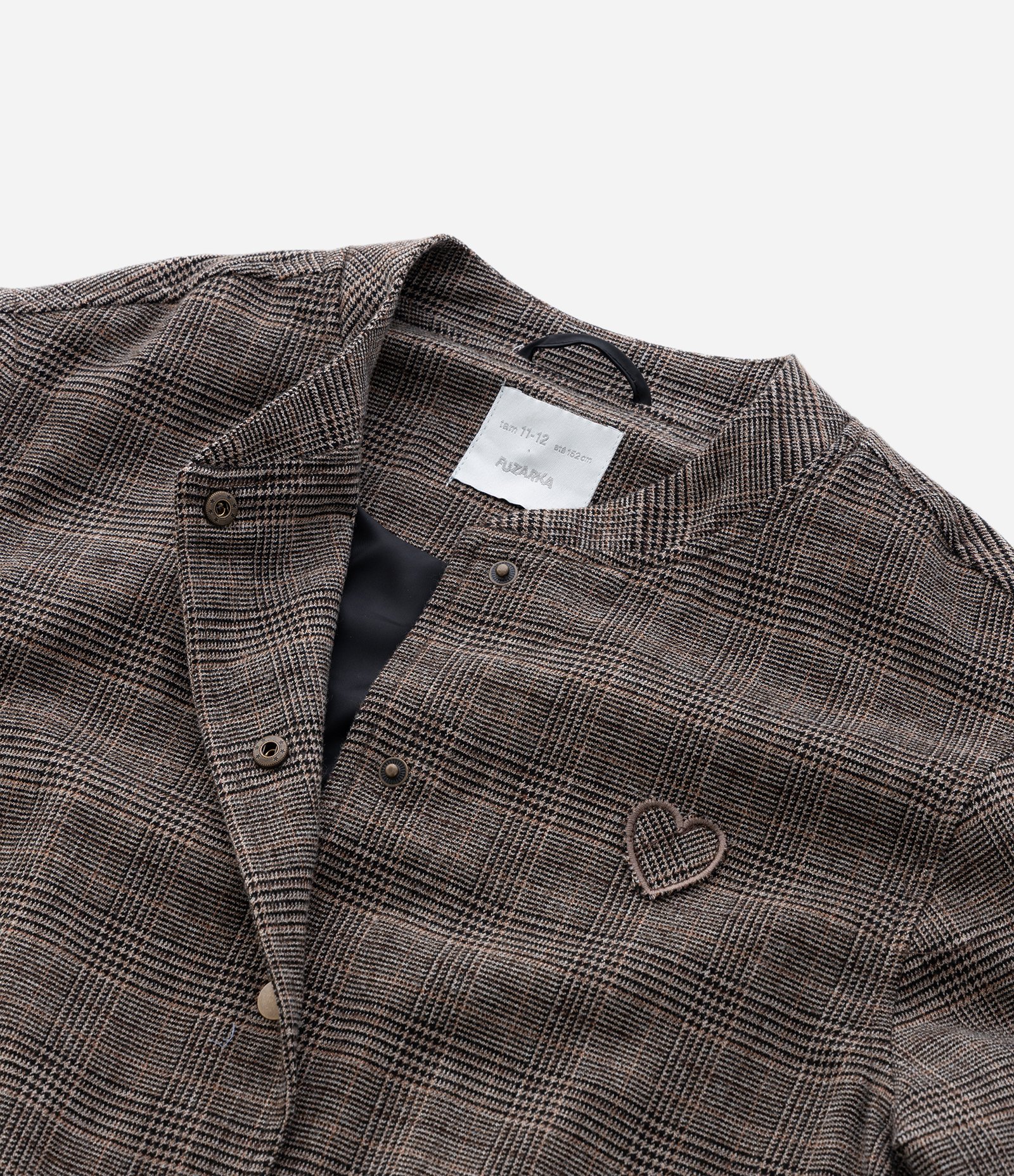 Jaqueta Infantil Bomber em Oxford Xadrez – Tam 5 a 14 Anos Marrom 5