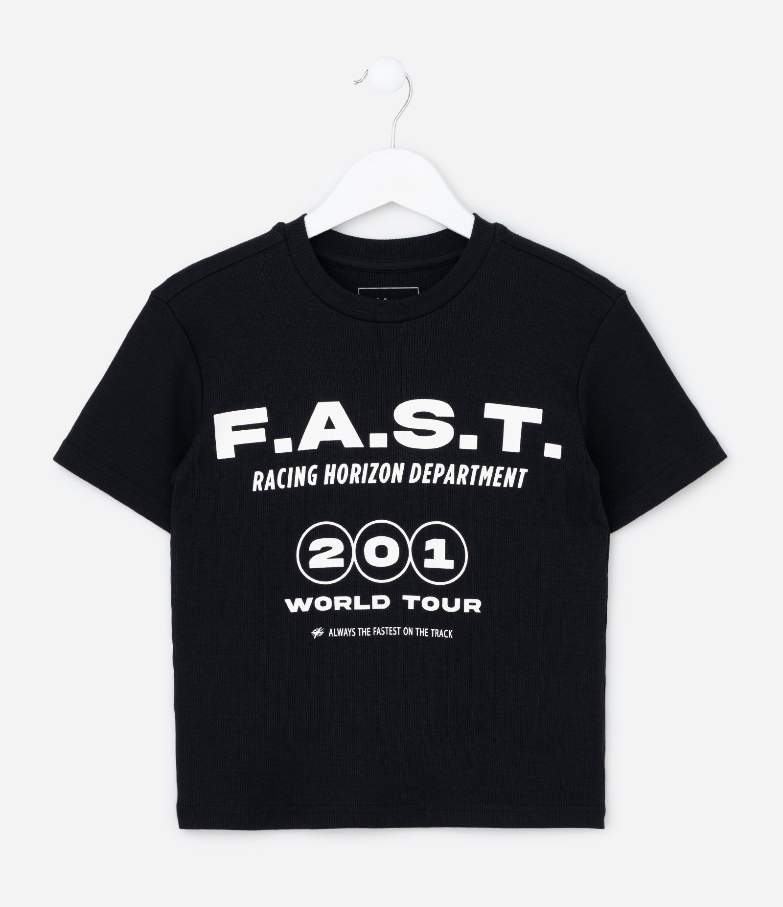 Camiseta Infantil Regular F.A.S.T. Texturizada - Tam 5 a 14 Anos Preto 2