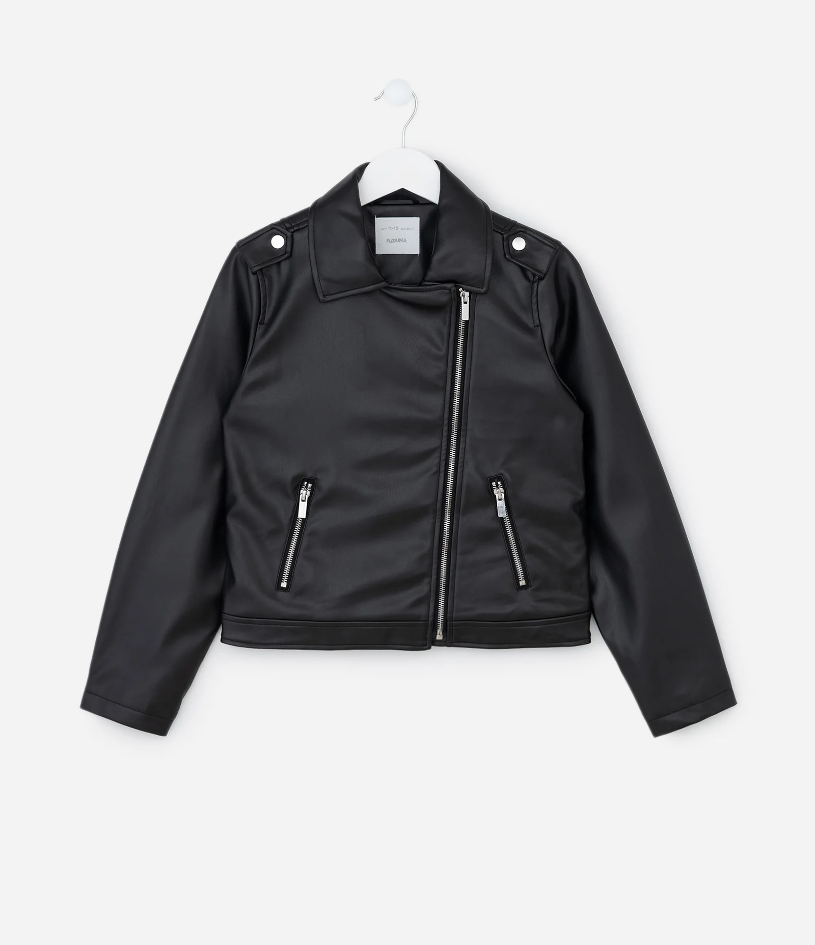 Jaqueta Infantil Biker com Zíper Assimétrico – Tam 5 a 14 Anos Preto 1