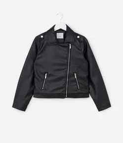 Jaqueta Infantil Biker com Zíper Assimétrico – Tam 5 a 14 Anos