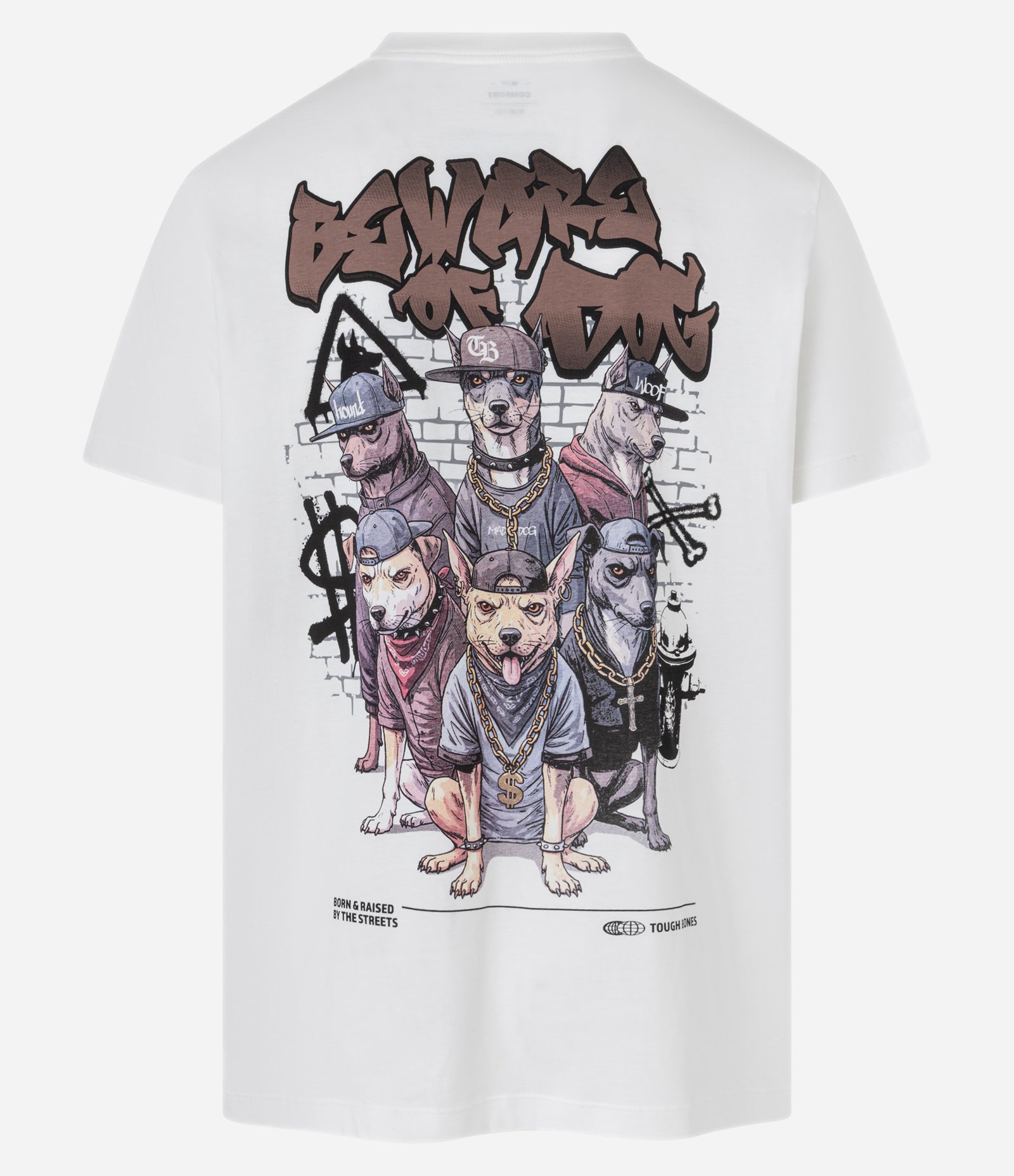 Camiseta Comfort em Algodão com Estampa Gangue de Vira Latas Branco 8