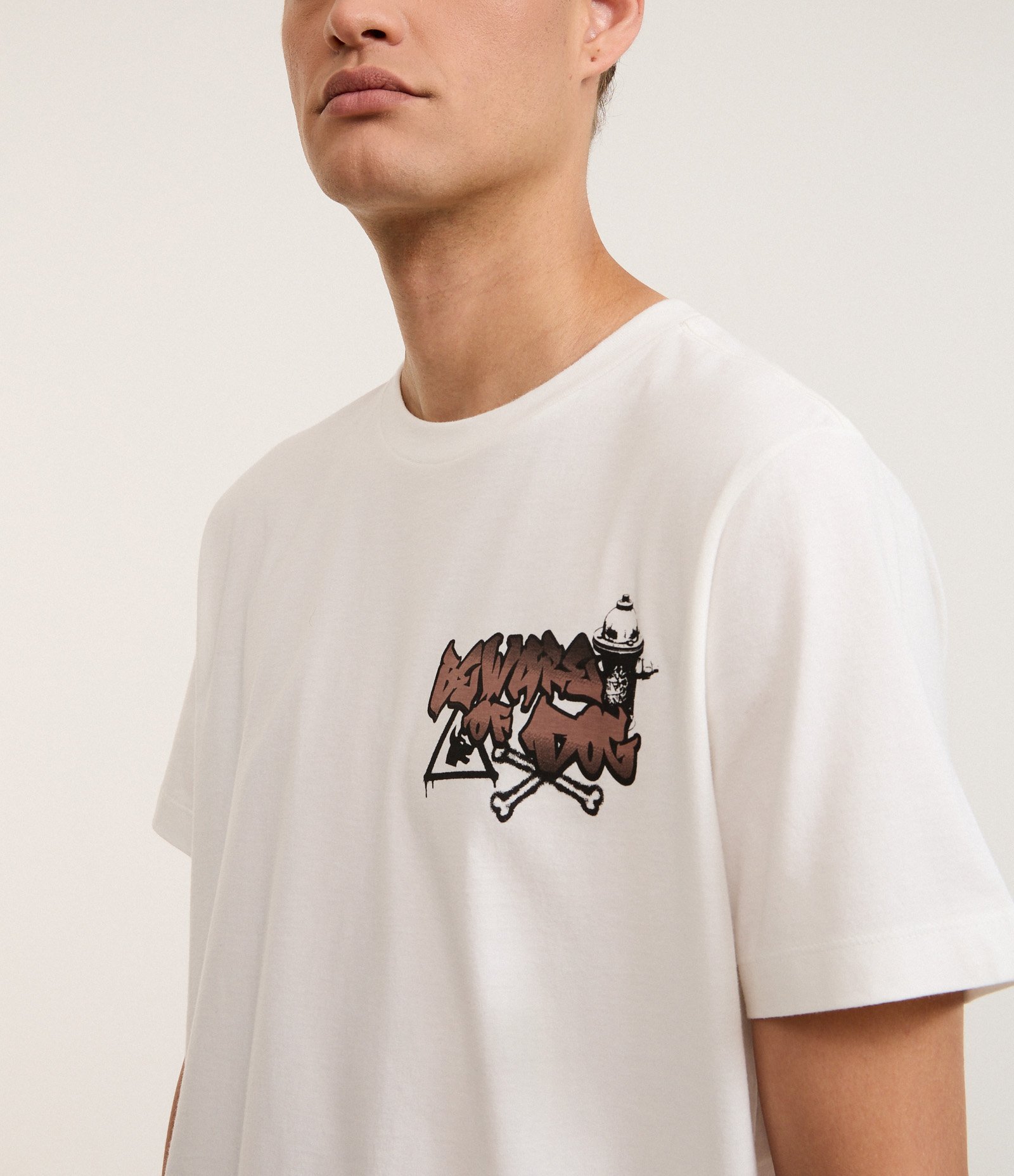 Camiseta Comfort em Algodão com Estampa Gangue de Vira Latas Branco 4