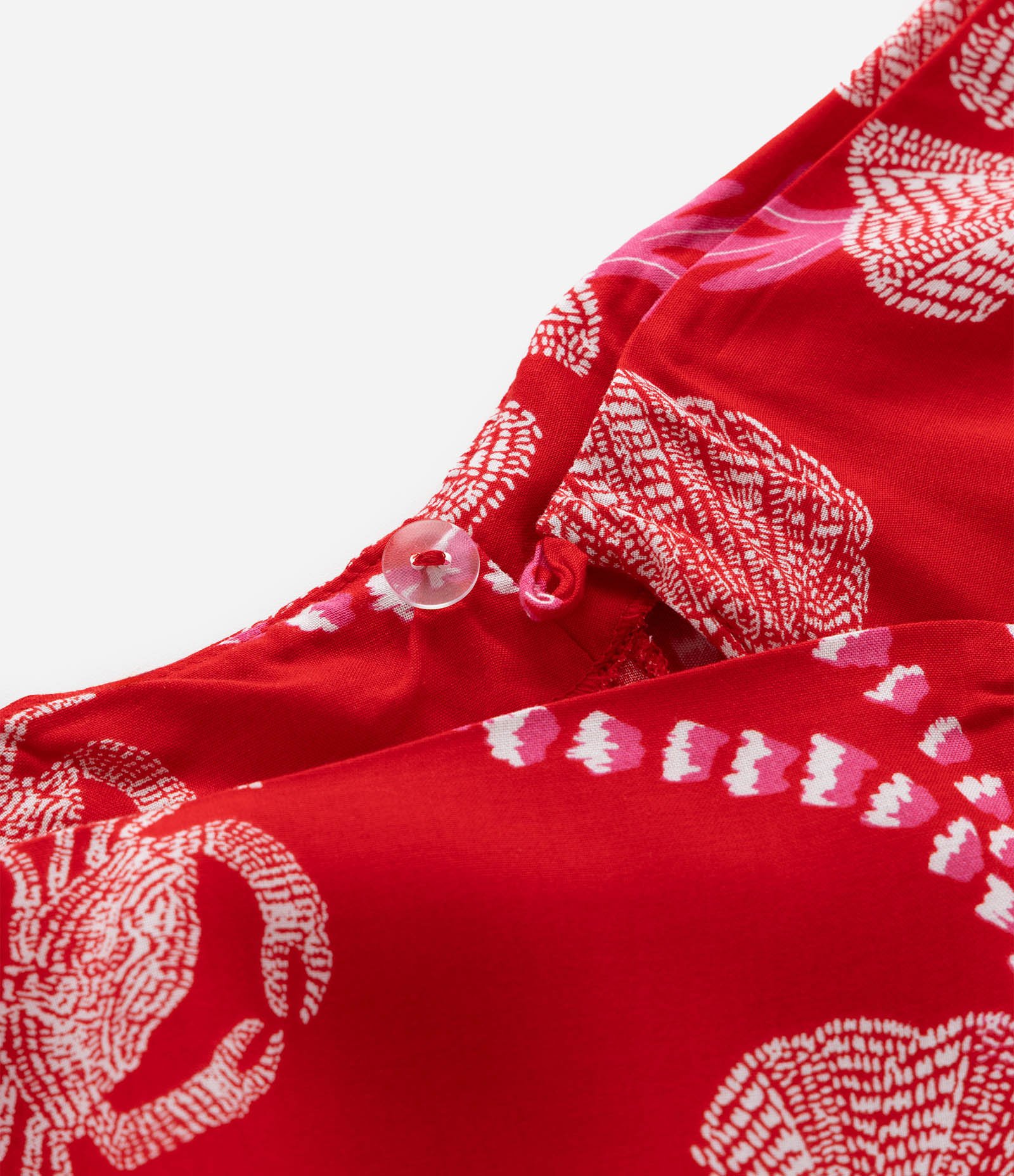 Saia Midi em Viscose com Estampa Floral Curve & Plus Size Vermelho 4