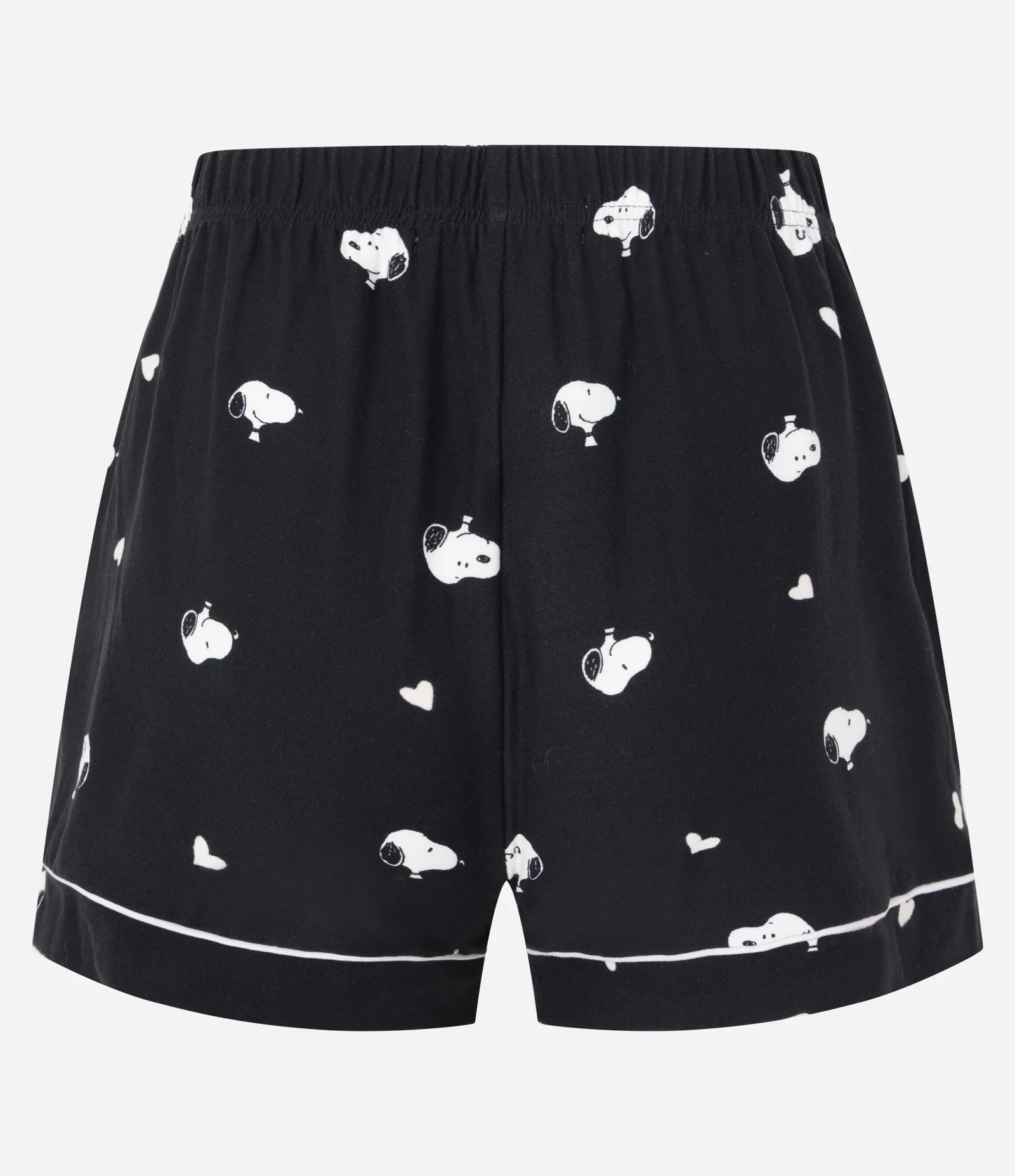 Short de Pijama com Estampa Snoopy e Cós Elástico Preto 2