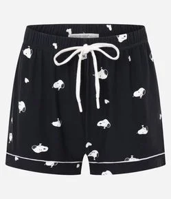 Short de Pijama com Estampa Snoopy e Cós Elástico