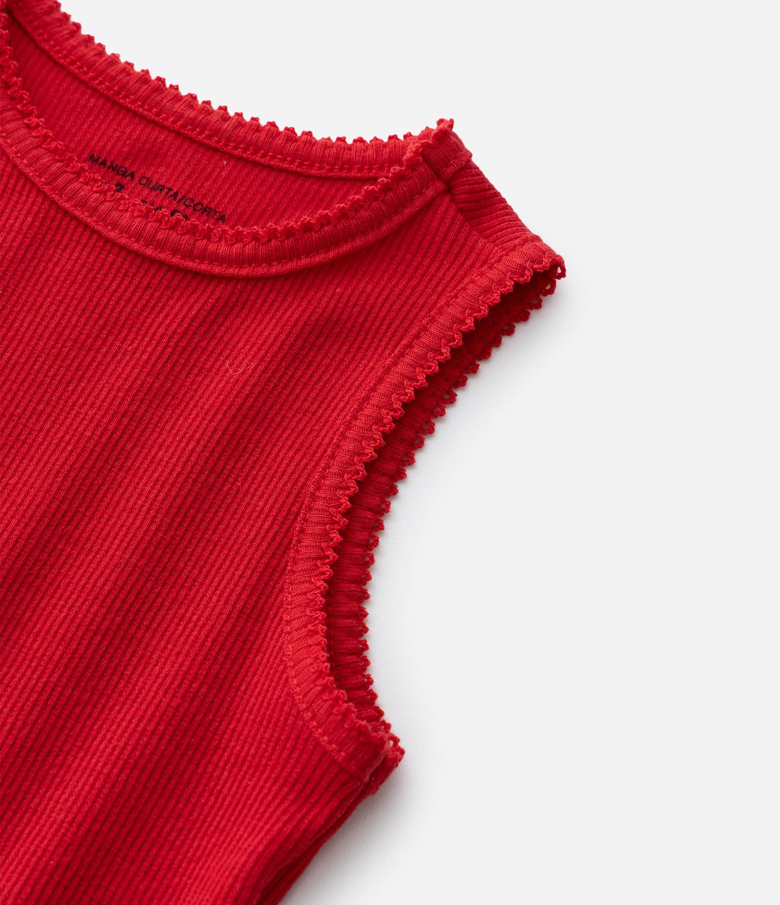 Regata Infantil em Ribana com Picueta nas Cavas - Tam 1 a 6 Anos Vermelho 6