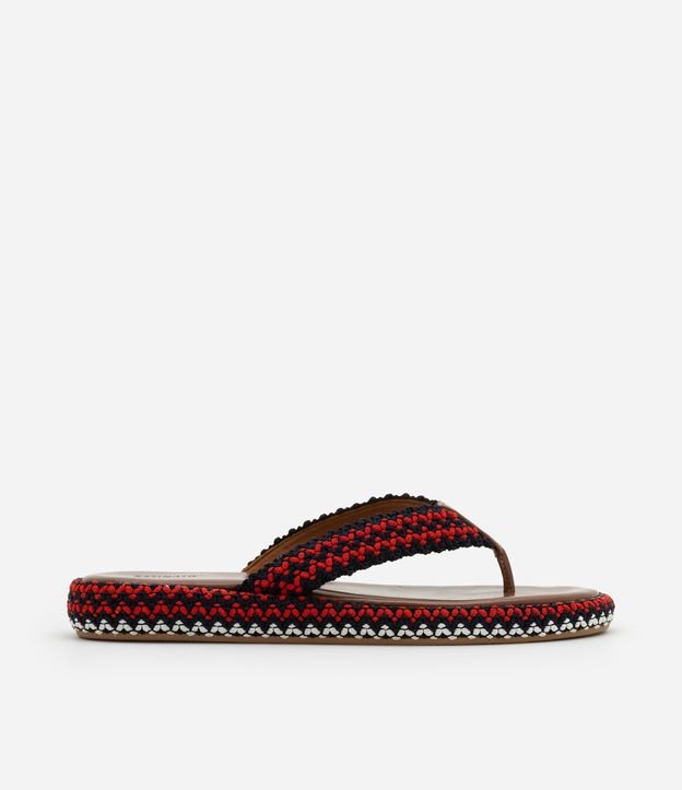 Chinelo Rasteira de Dedo com Detalhes Trançados