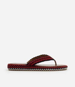 Chinelo Rasteira de Dedo com Detalhes Trançados