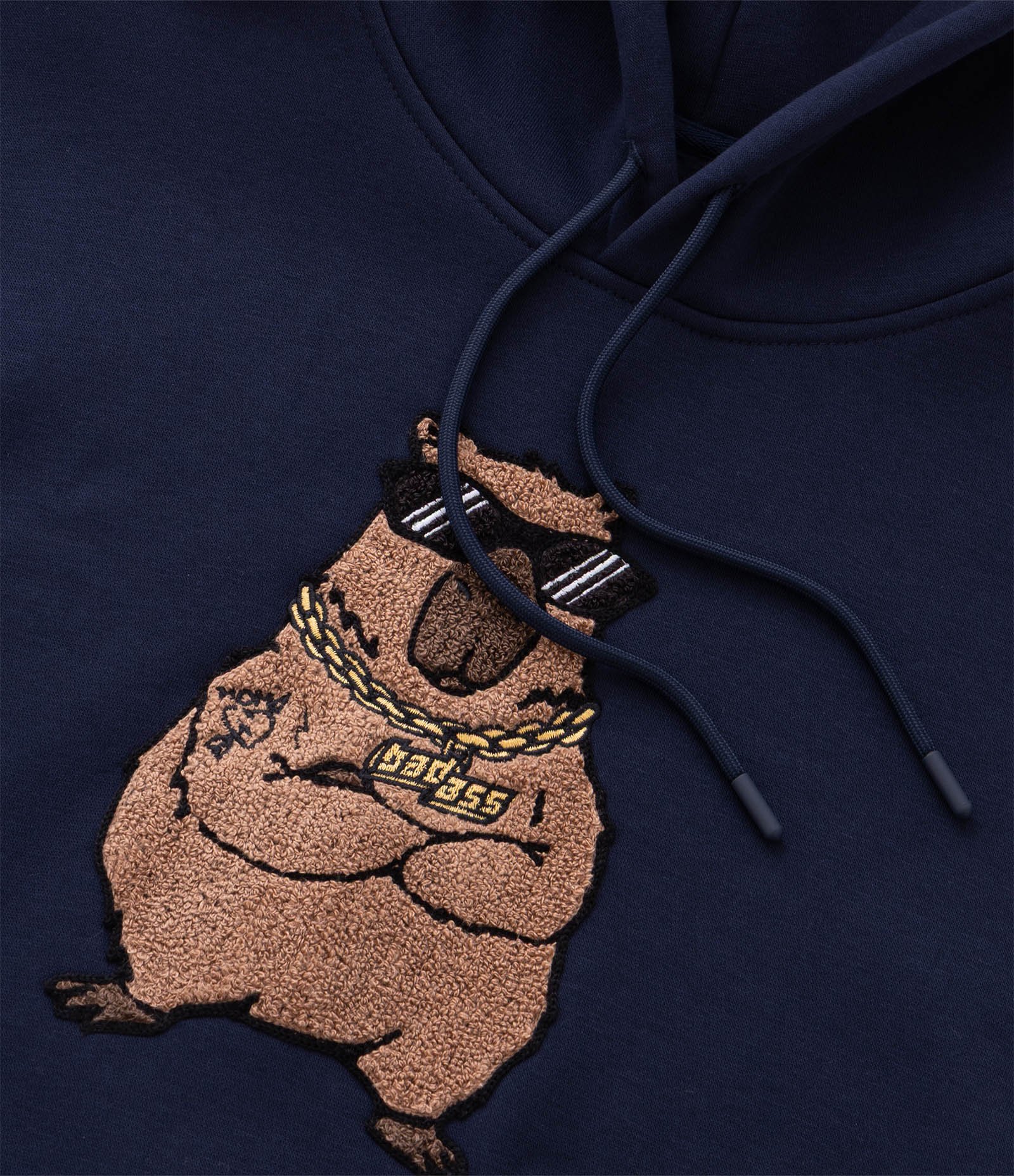 Moletom com Capuz e Estampa de Capivara Bad Ass Azul 11