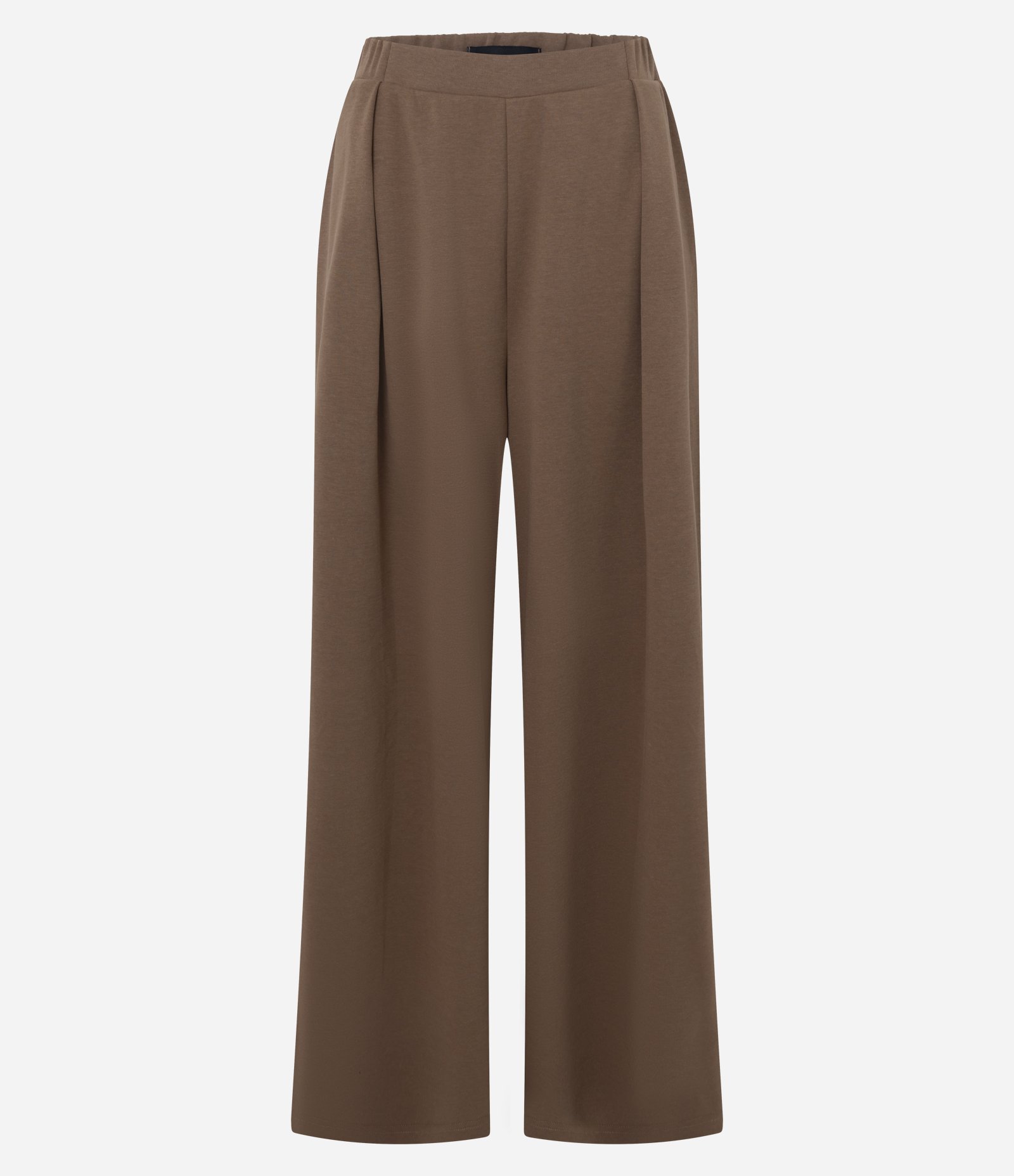 Calça em Moletom com Vinco e Cós Ajustável Marrom 4