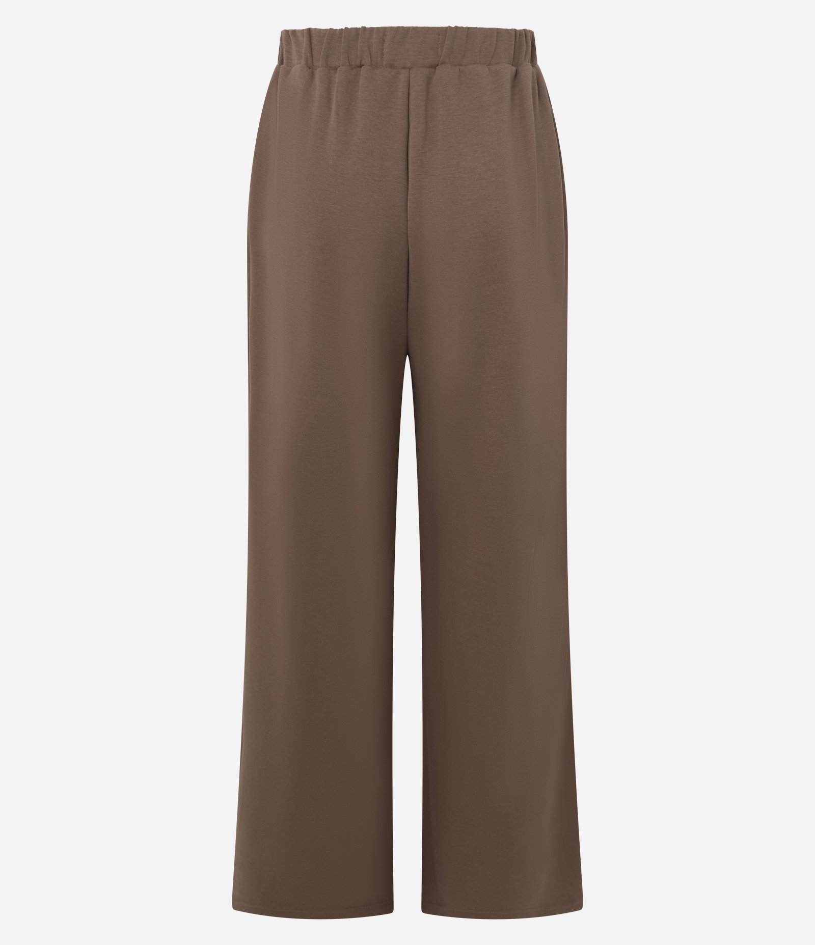 Calça em Moletom com Vinco e Cós Ajustável Marrom 5