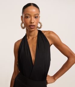 Body em Tule Frente Única com Costas Diferenciadas