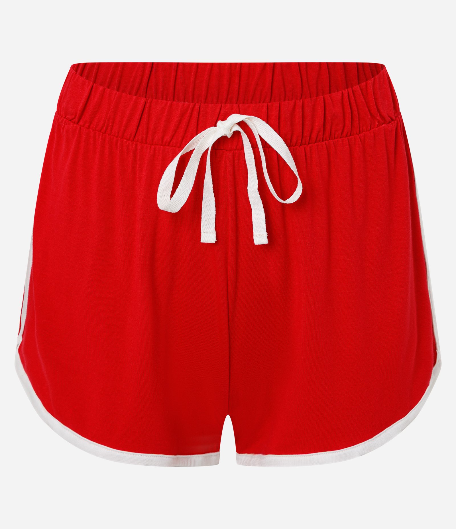 Pijama Short Doll em Viscolycra com Estampa Contrastante Wildcast Branco/Vermelho 3