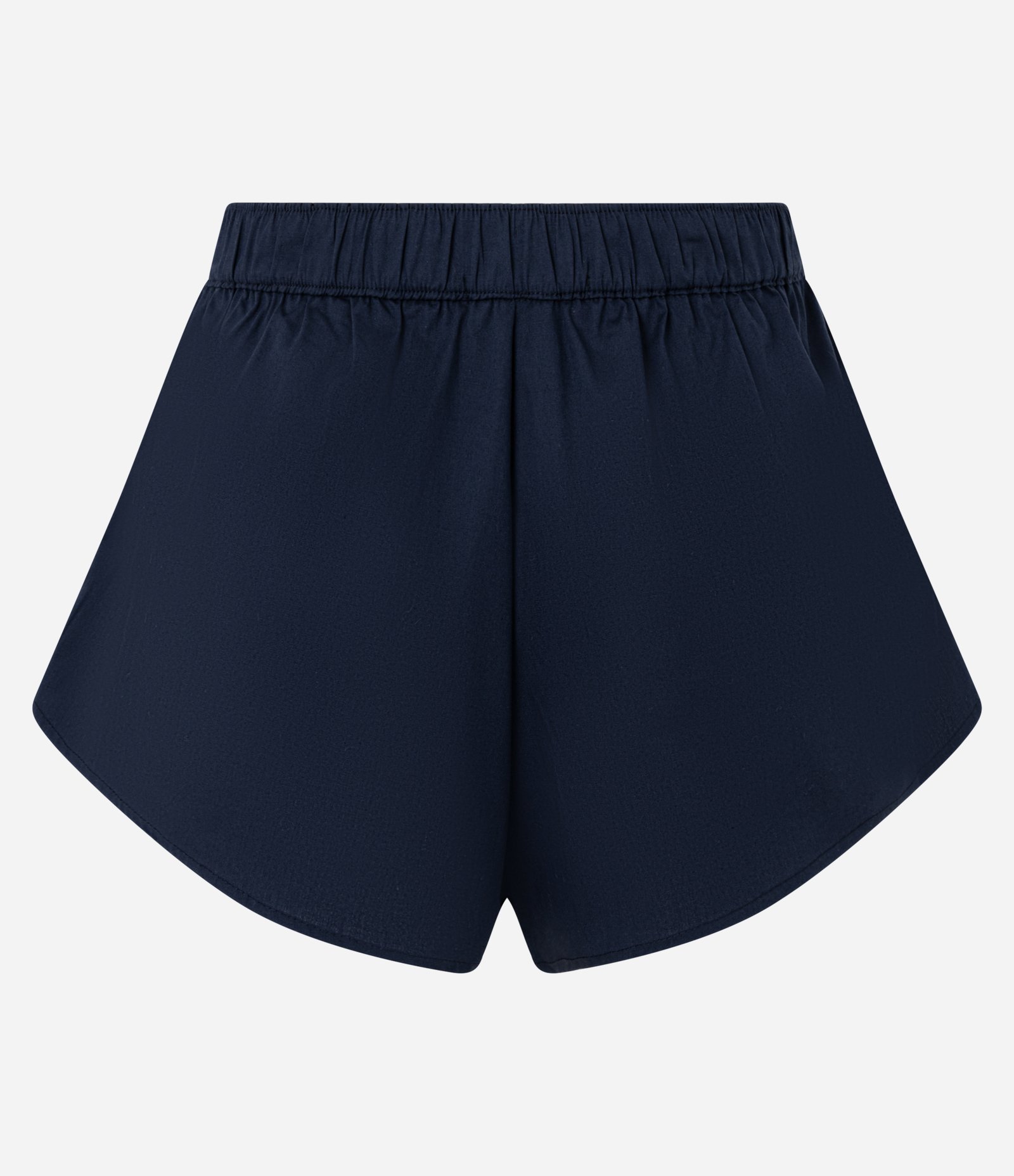 Short Curto em Tricoline com Pregas Azul 8