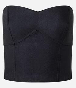 Blusa Corset Regular em Bengaline com Frisos