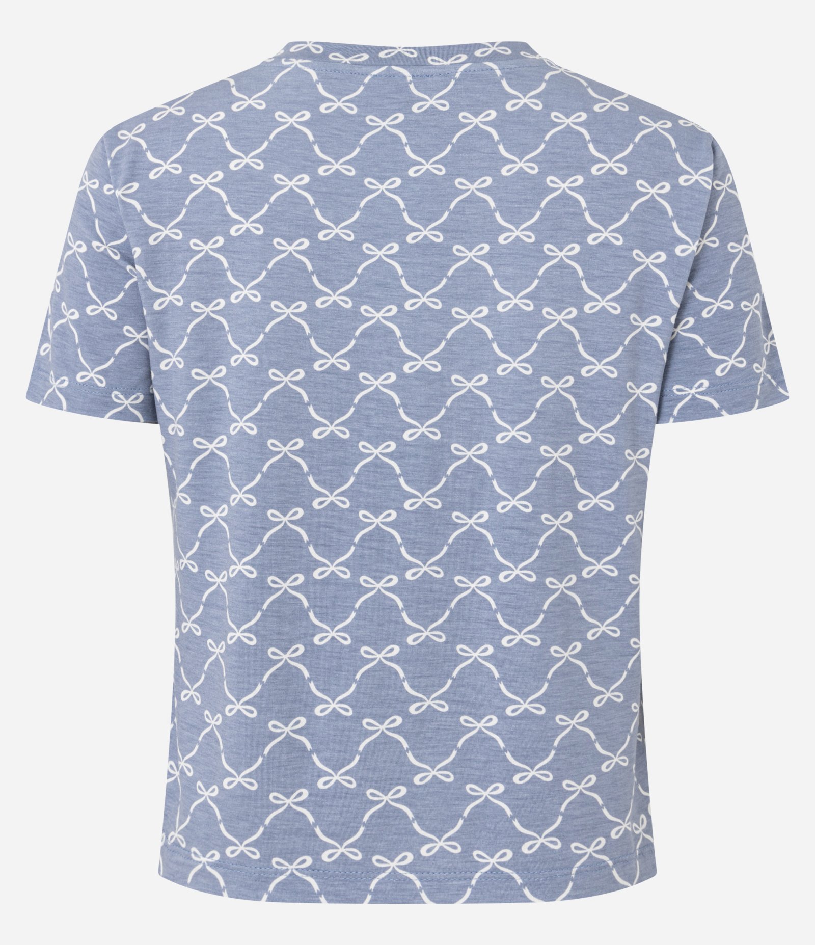 Blusa de Pijama em Viscose com Estampa de Lacinhos Azul 5