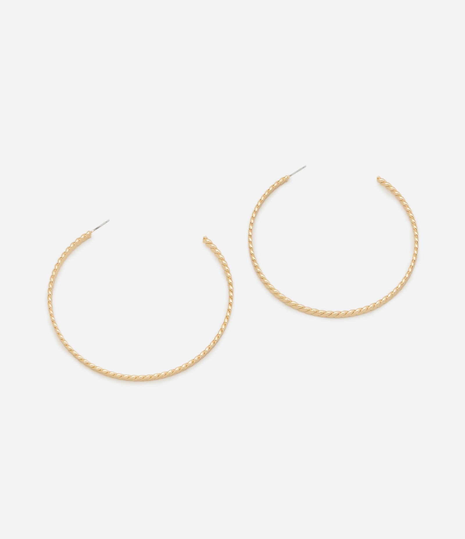 Argola Grande em Metal com Grade Torcida Dourado 1