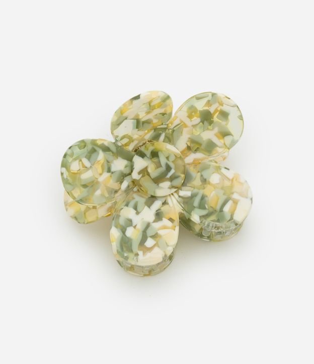 Piranha de Cabelo em Plástico com Formato de Flor