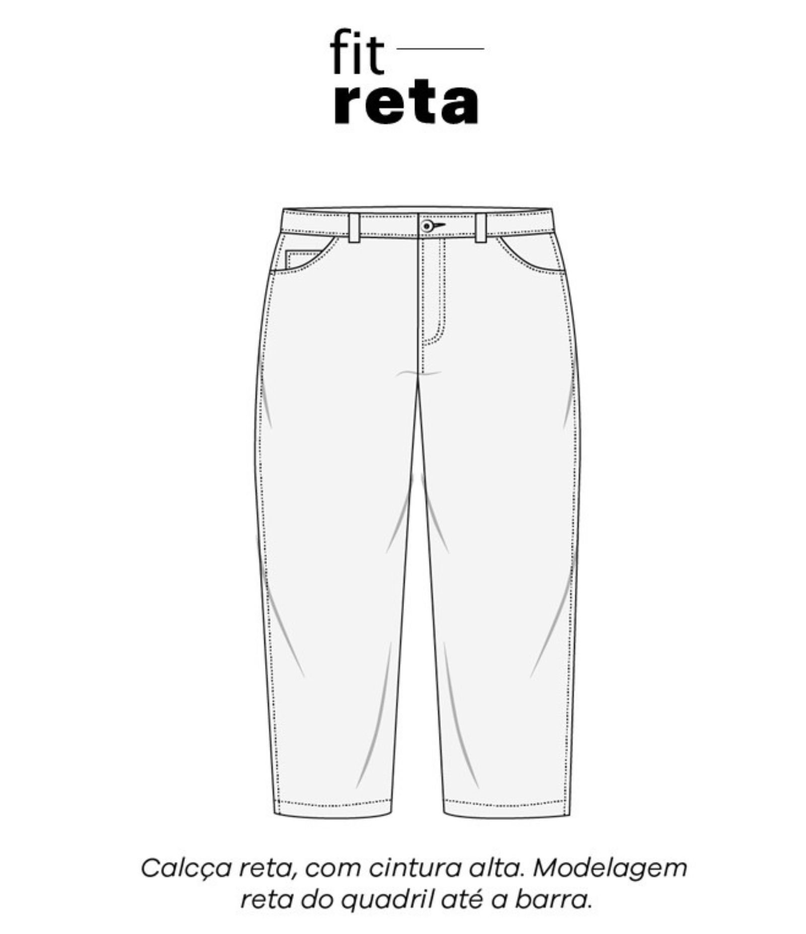 Calça Reta em Sarja Poá com Fenda na Barra Curve & Plus Size Branco 6