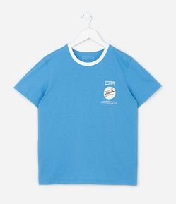 Camiseta Infantil Regular com Estampa de Baseball - Tam 5 a14 Anos