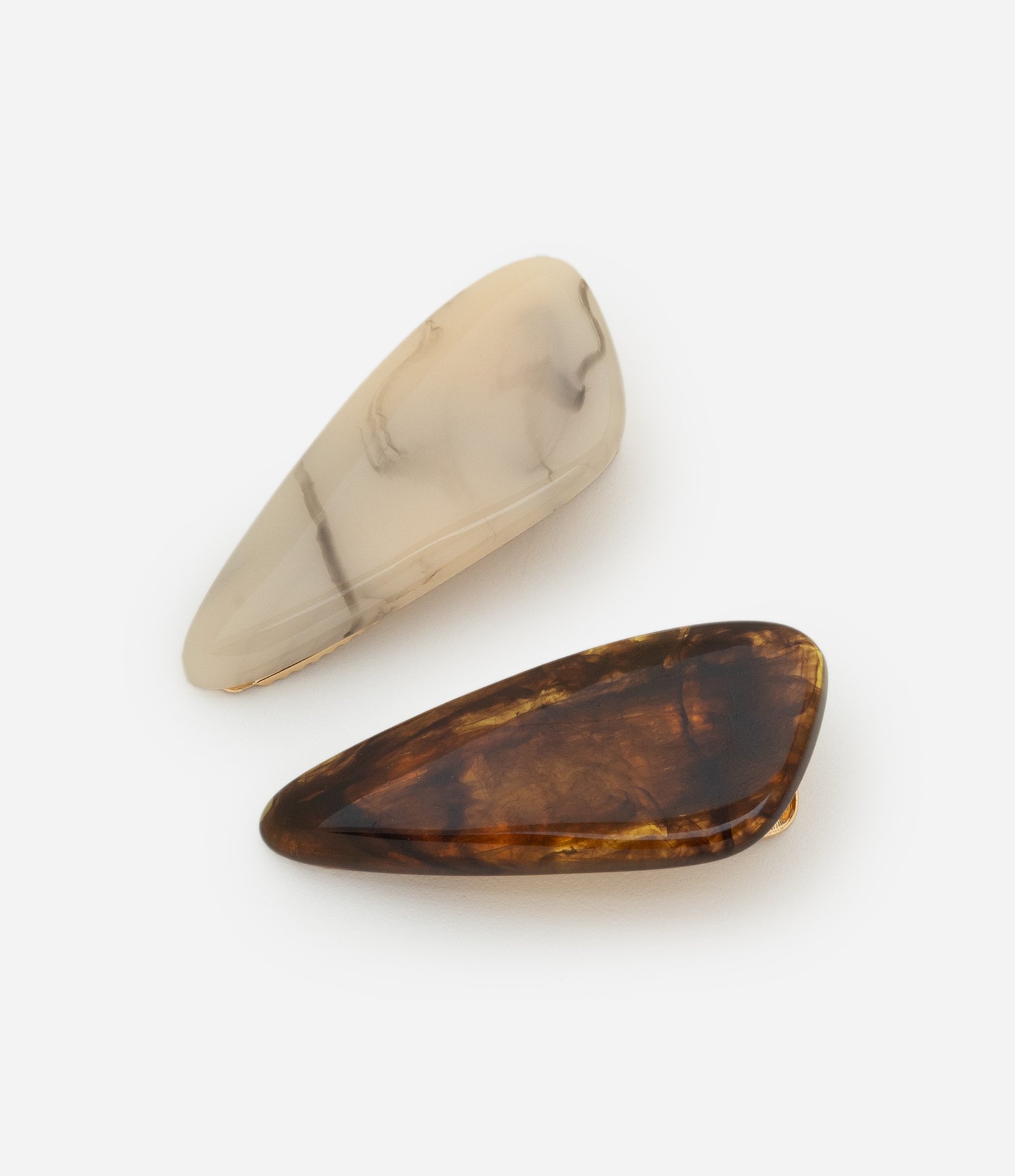 Kit 02 Presilhas de Cabelo com Formato Triangular Multicores 1