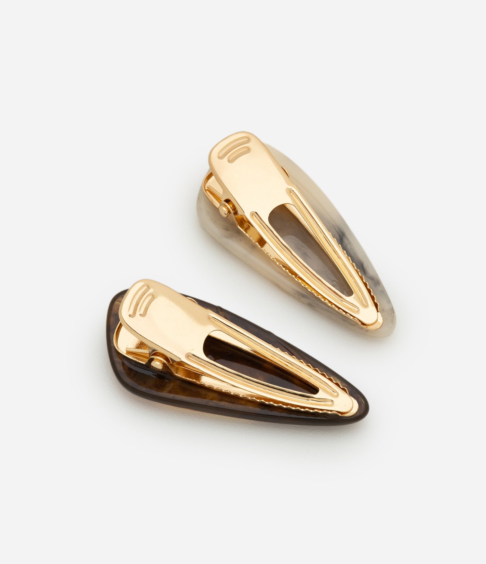 Kit 02 Presilhas de Cabelo com Formato Triangular Multicores 2