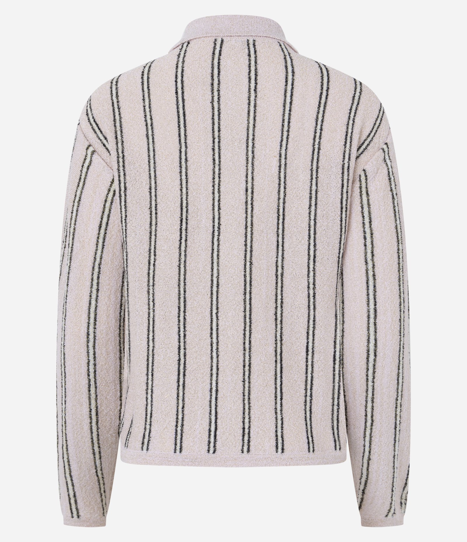 Cardigan em Tricô com Gola Polo e Bolsos Frontais Rosa Claro 6