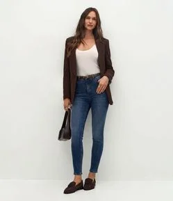 Calça Skinny em Jeans com Elastano